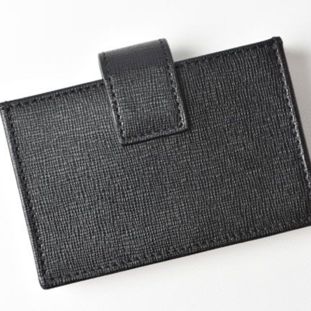 Fendi Card Case Business Holder Leather Black - Picture 8 of 9